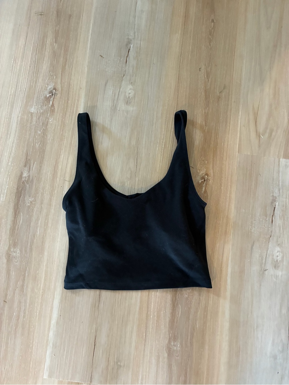 Gilly Hicks Black Cropped Scoop Tank